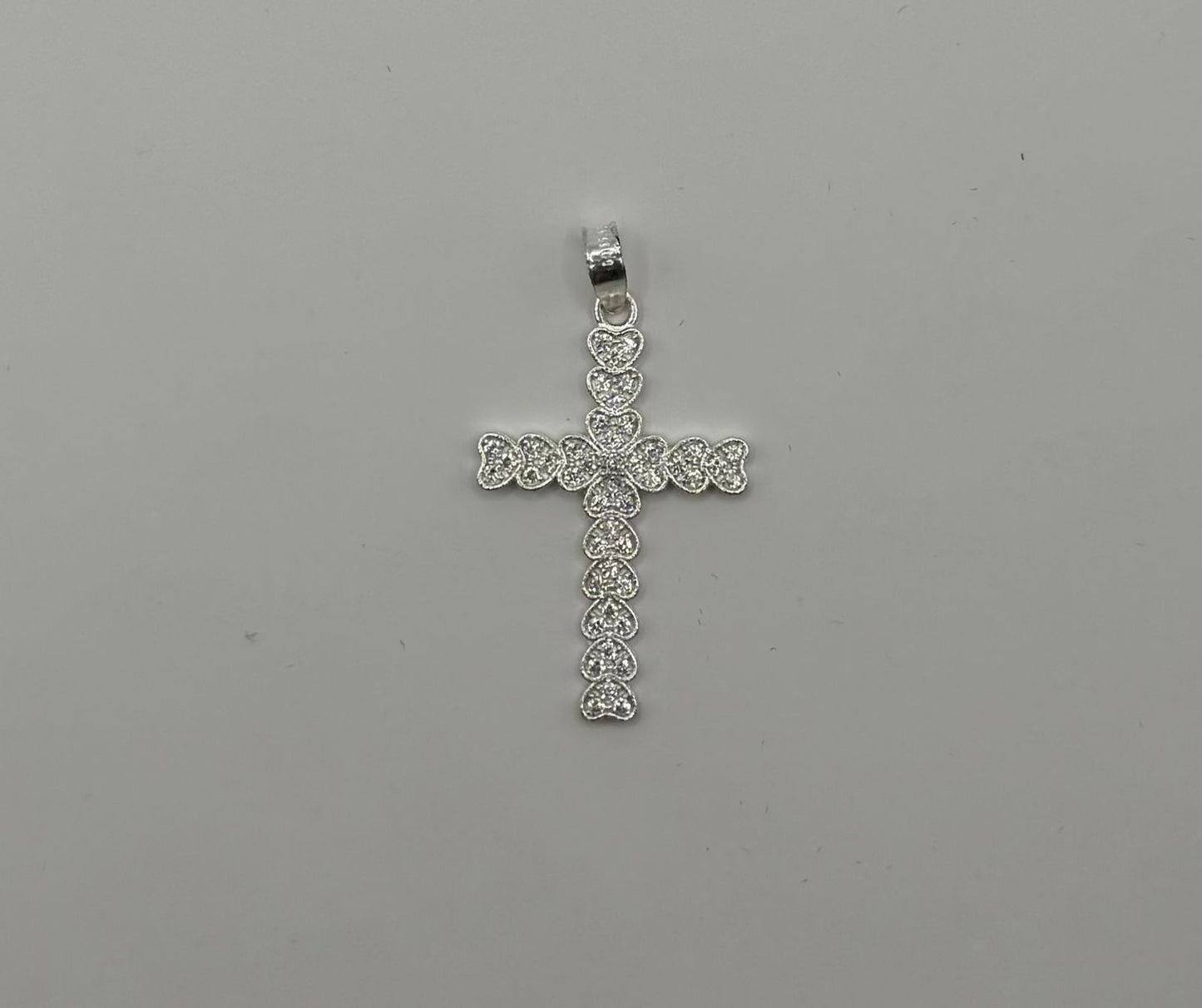 Dije Cruz Corazón Zirconia