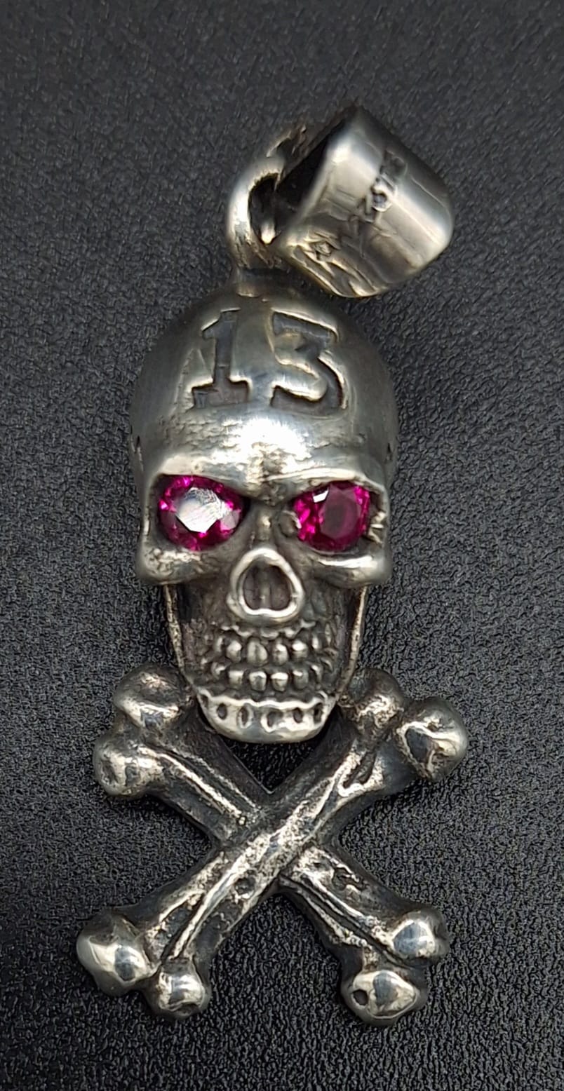 DIJE PLATA LEY 925, CRANEO
