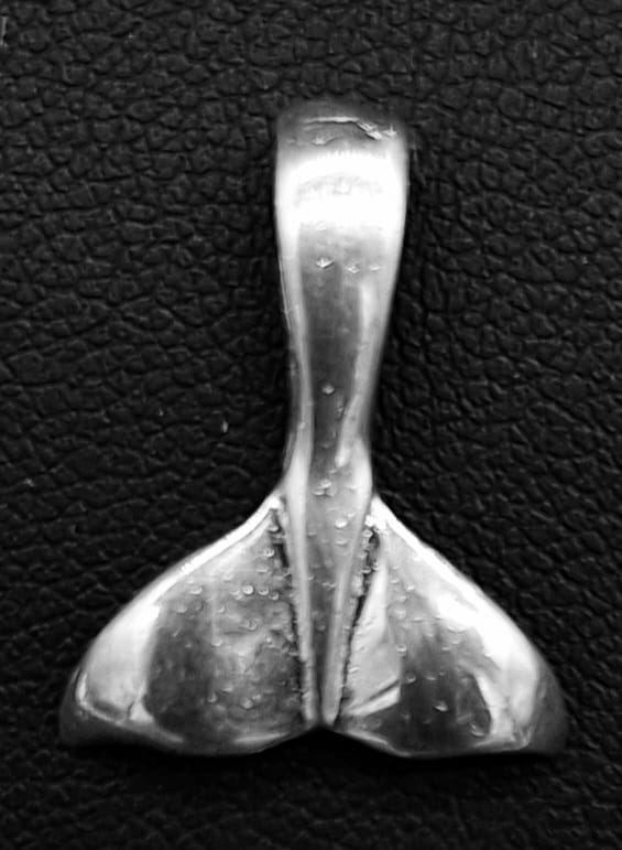 DIJE PLATA LEY 925, COLA DE BALLENA