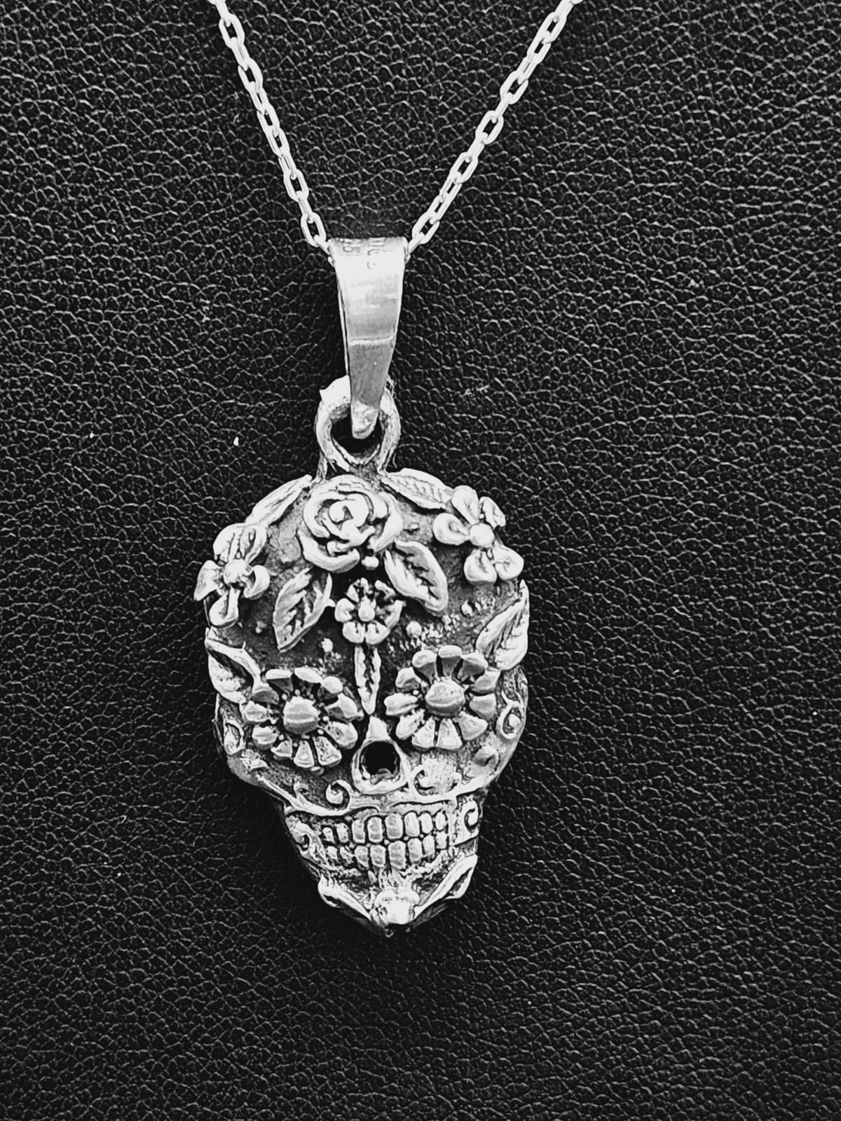 DIJE PLATA LEY 925,CALAVERA