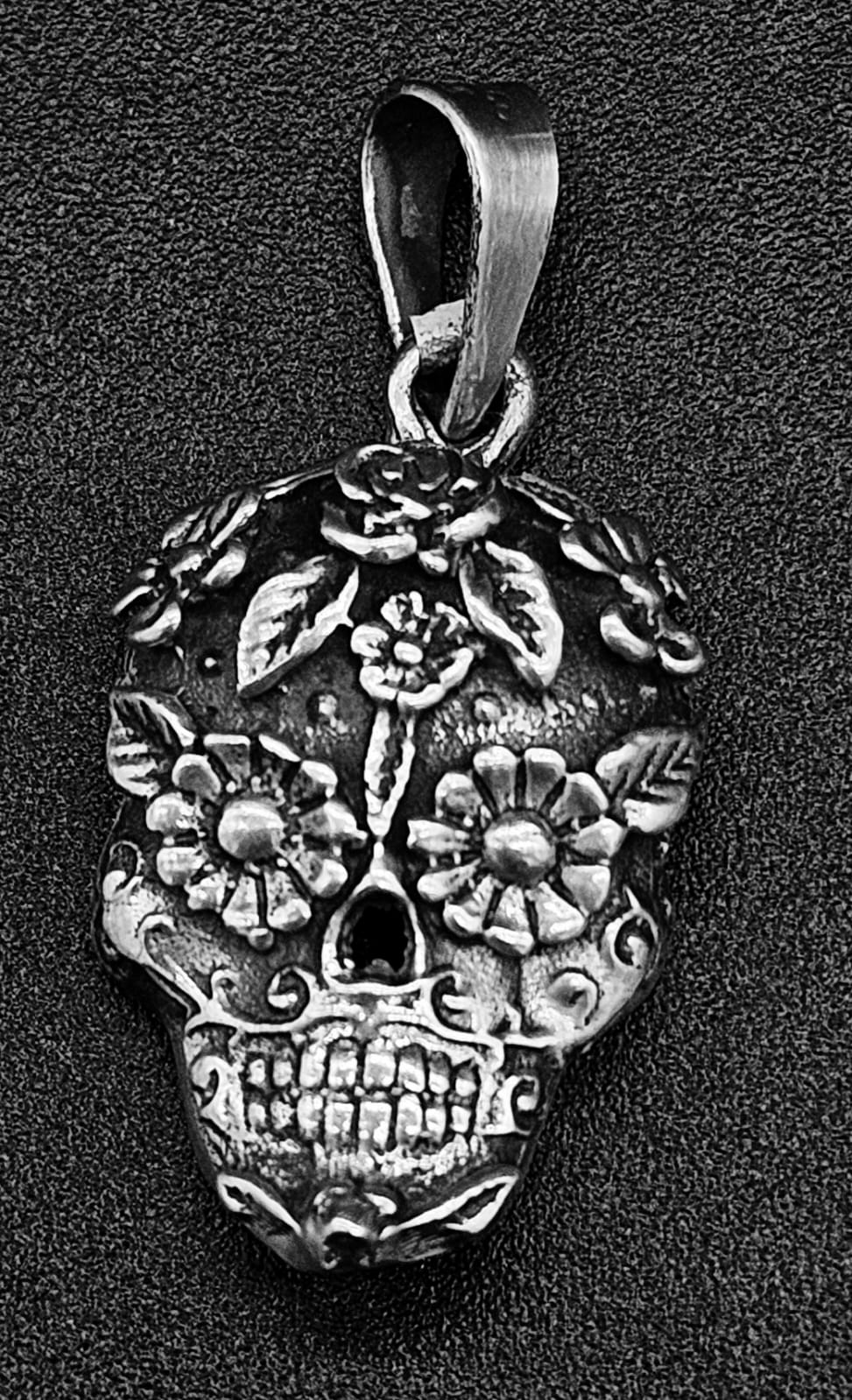 DIJE PLATA LEY 925,CALAVERA
