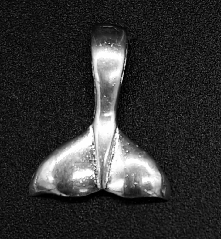DIJE PLATA LEY 925, COLA DE BALLENA