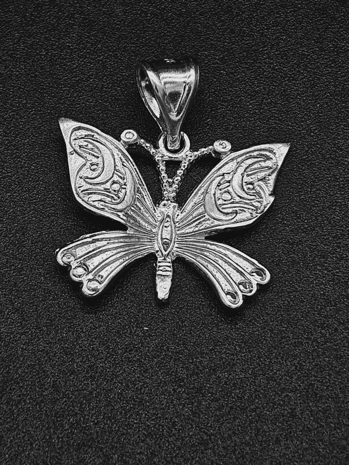 DIJE PLATA LEY 925, MARIPOSA