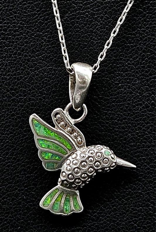 Dije Plata Ley 950 Colibri Opalo, vista frontal
