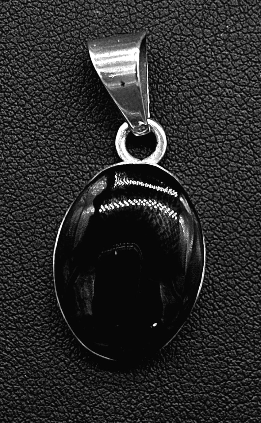 DIJE PLATA LEY 950 OBSIDIANA