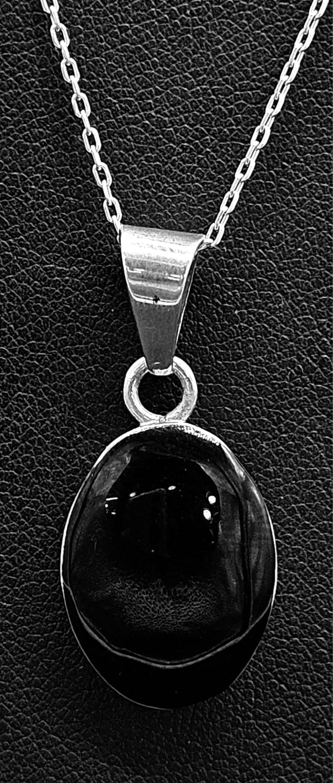 DIJE PLATA LEY 950 OBSIDIANA