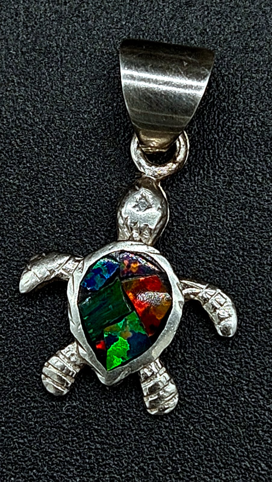 DIJE PLATA LEY 950 TORTUGA OPALO