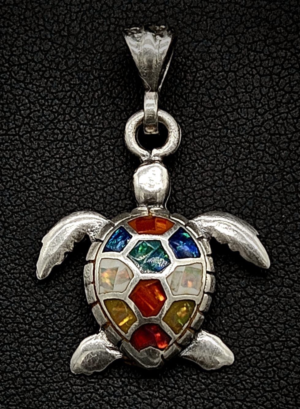 DIJE PLATA LEY 950 TORTUGA OPALO