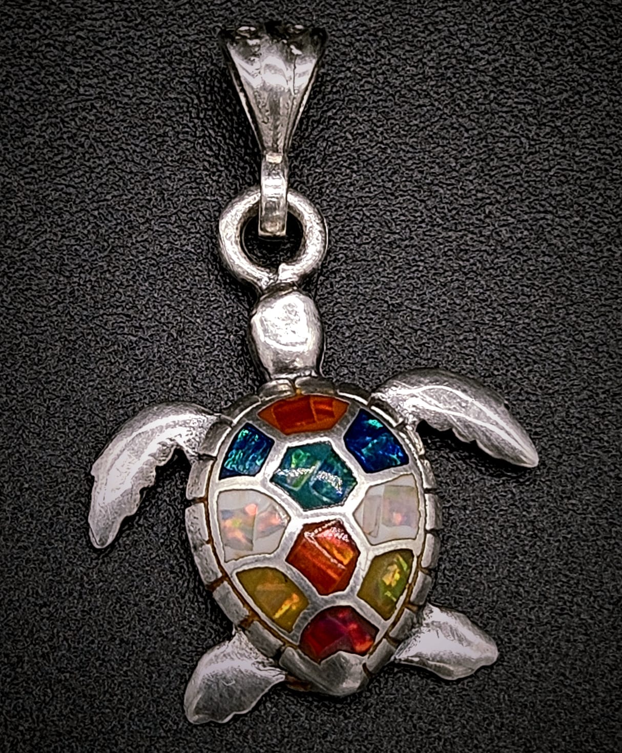 DIJE PLATA LEY 950 TORTUGA OPALO