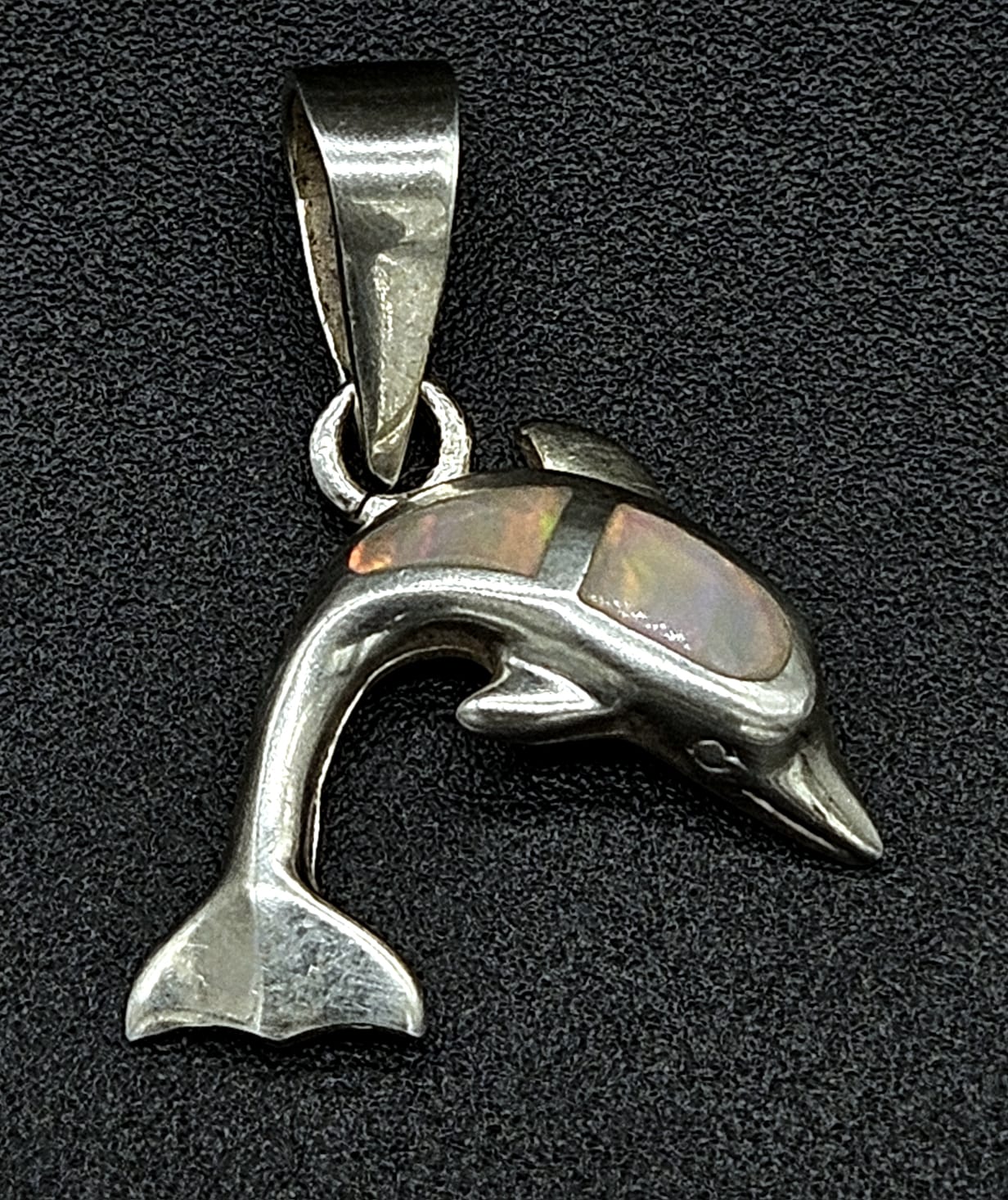 DIJE PLATA LEY 950 , CON OPALO BLANCO