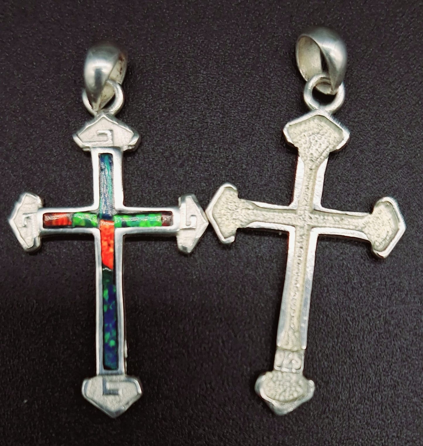 DIJE PLATA LEY 950 CON OPALO MULTICOLOR