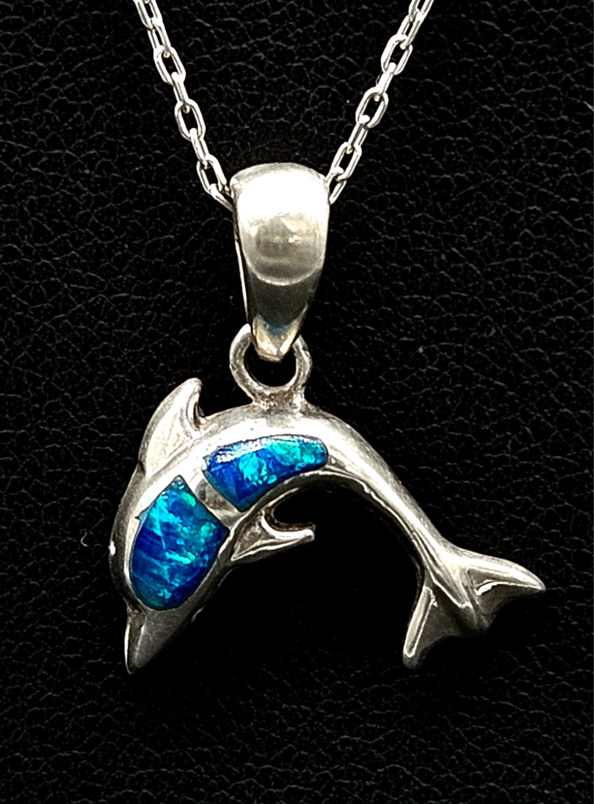 DIJE PLATA LEY 950, CON OPALO , DELFIN