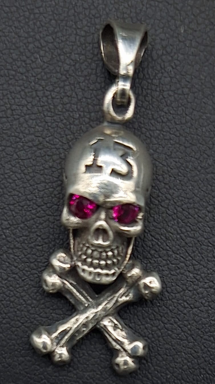 DIJE PLATA LEY 925, CRANEO