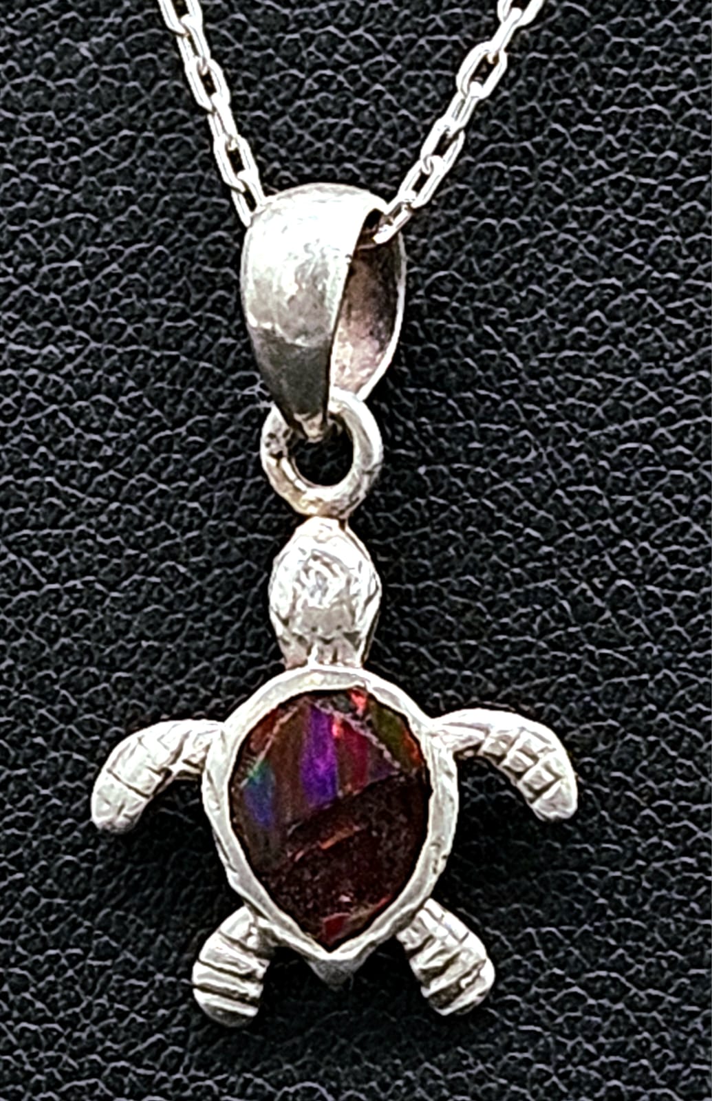 DIJE PLATA LEY 950 TORTUGA OPALO
