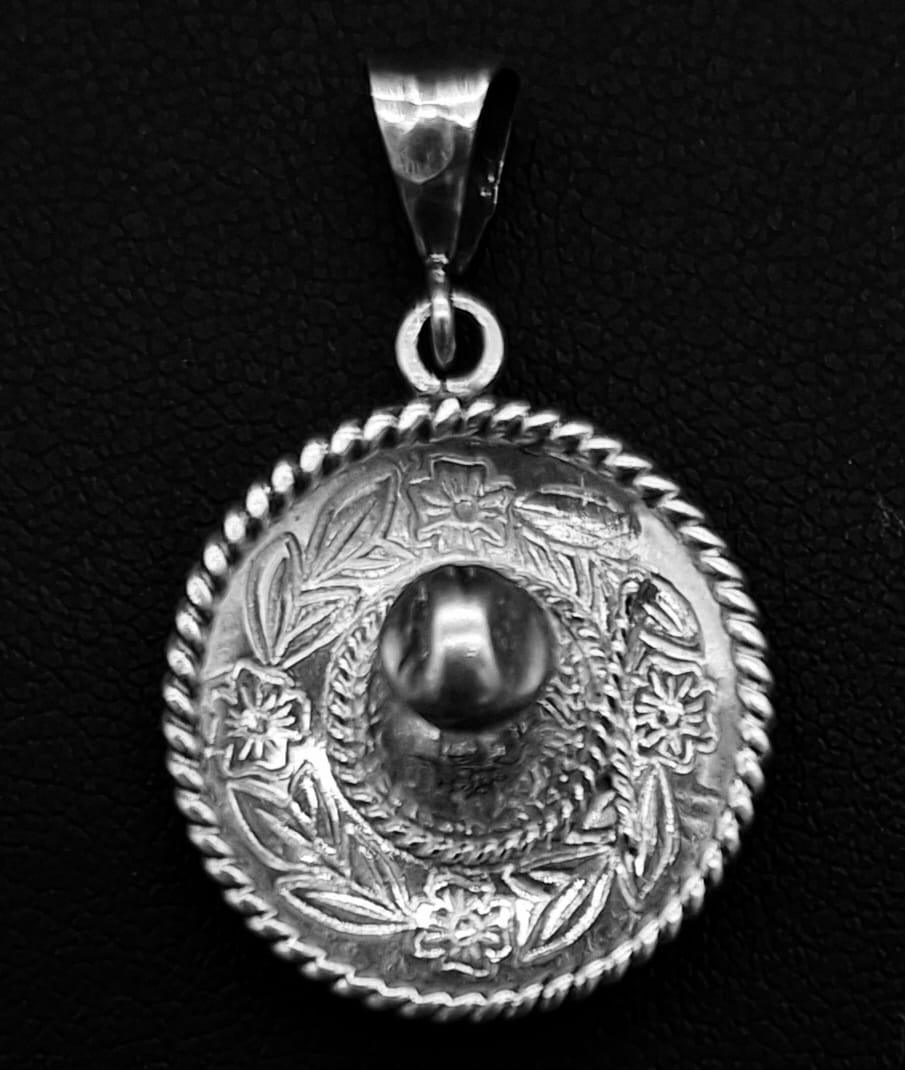 DIJE PLATA LEY 925. SOMBRERO MEXICANO