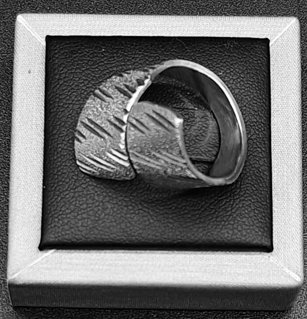 ANILLO DIAMANTADA PLATA LEY 925