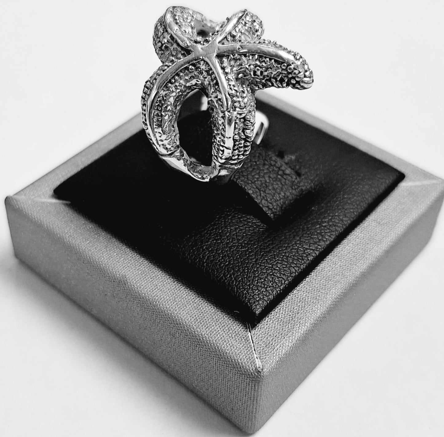 ANILLO ESTRELLA DE MAR EN PLATA LEY 925