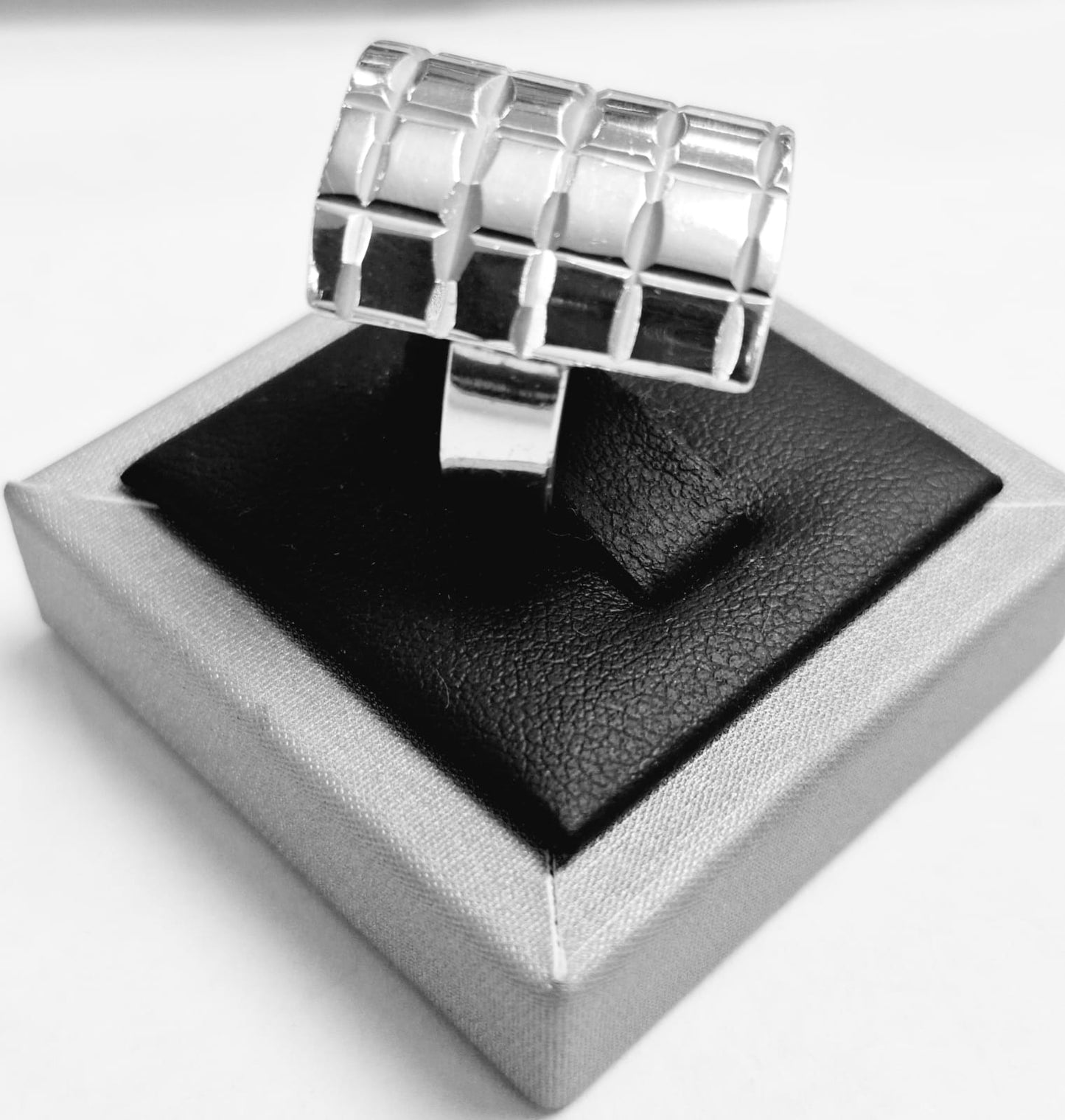 ANILLO DIAMANTADA PLATA LEY 925