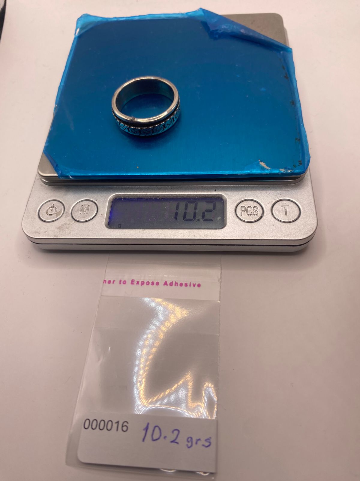 Anillo Giratorio de Plata 925 con Diseño de Cadena