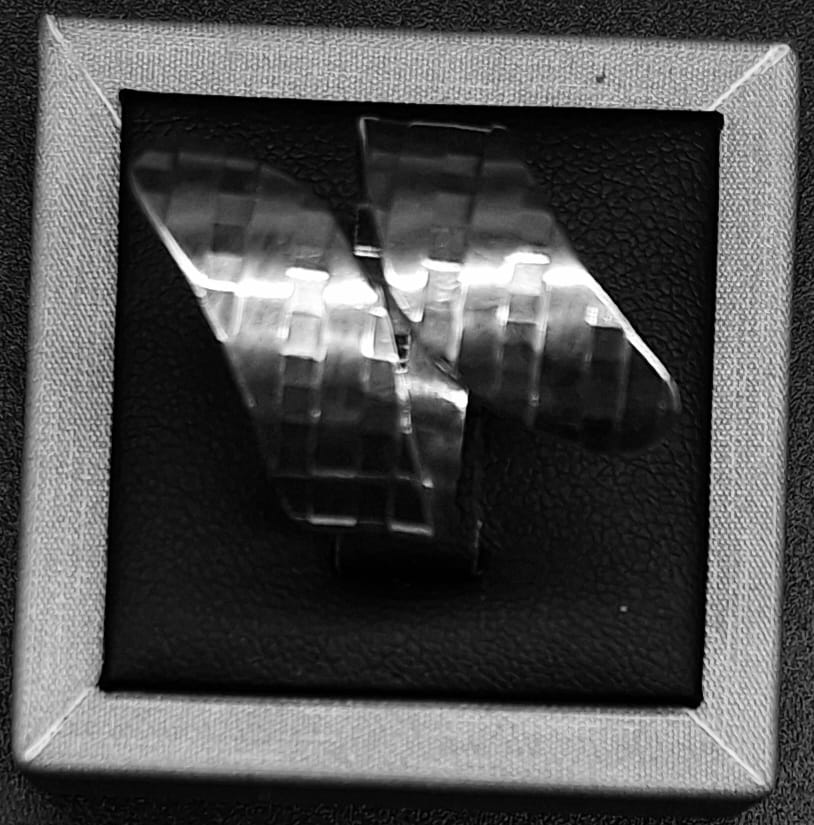 ANILLO DIAMANTADA PLATA LEY 925