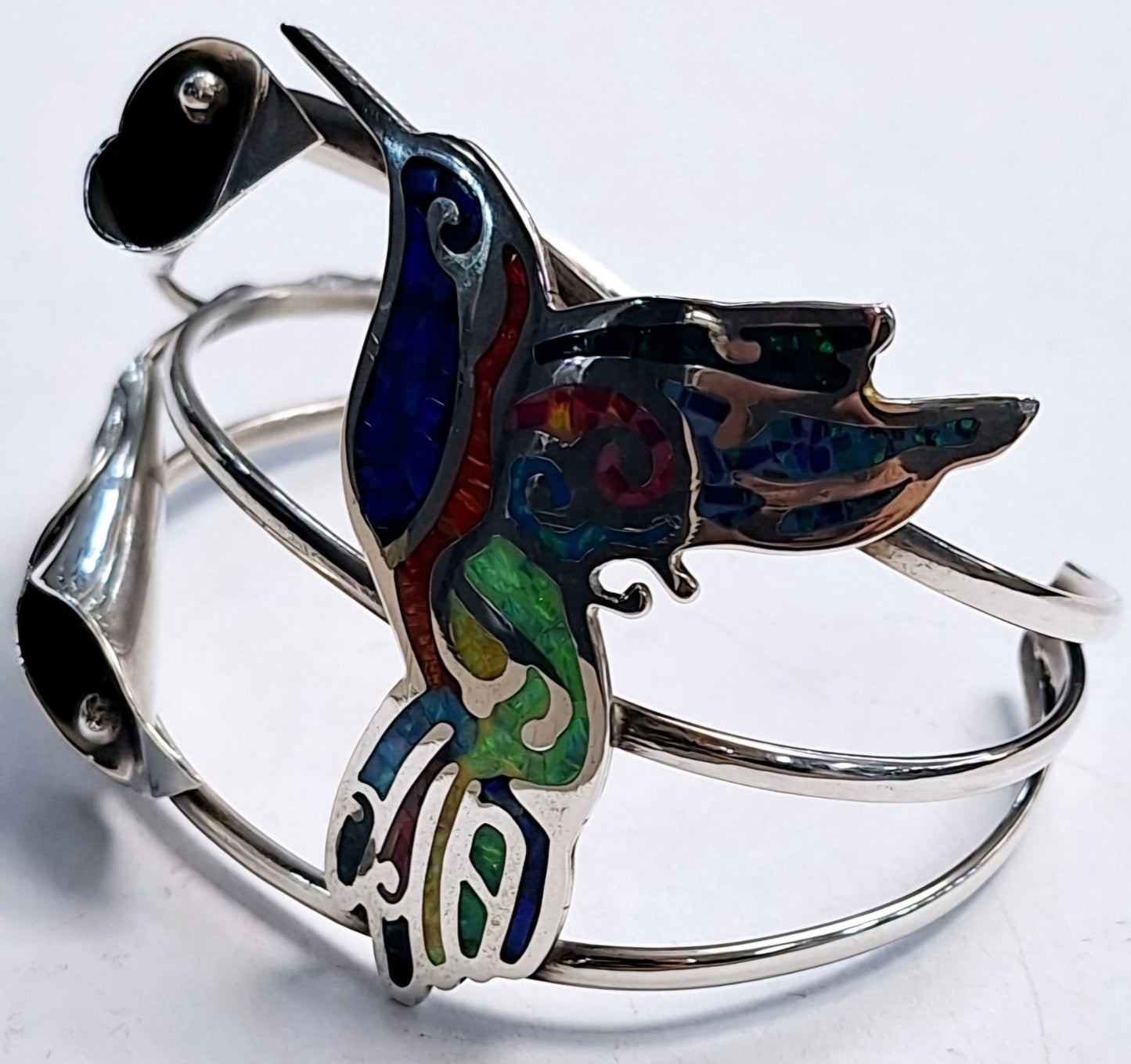 BRAZALETE CON OPALO EN PLATA LEY 925