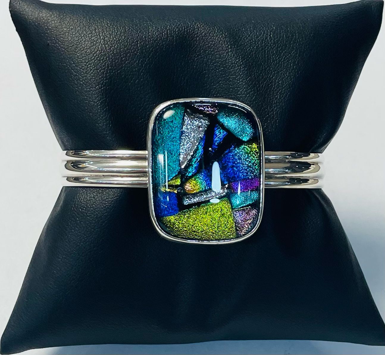 BRAZALETE CON DICROICO EN PLATA LEY 925