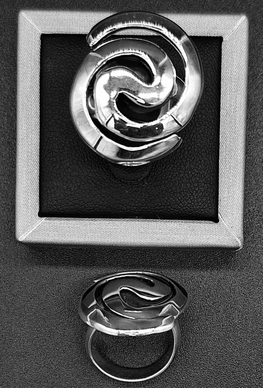 ANILLO PLATA LEY 925 , ESPIRAL
