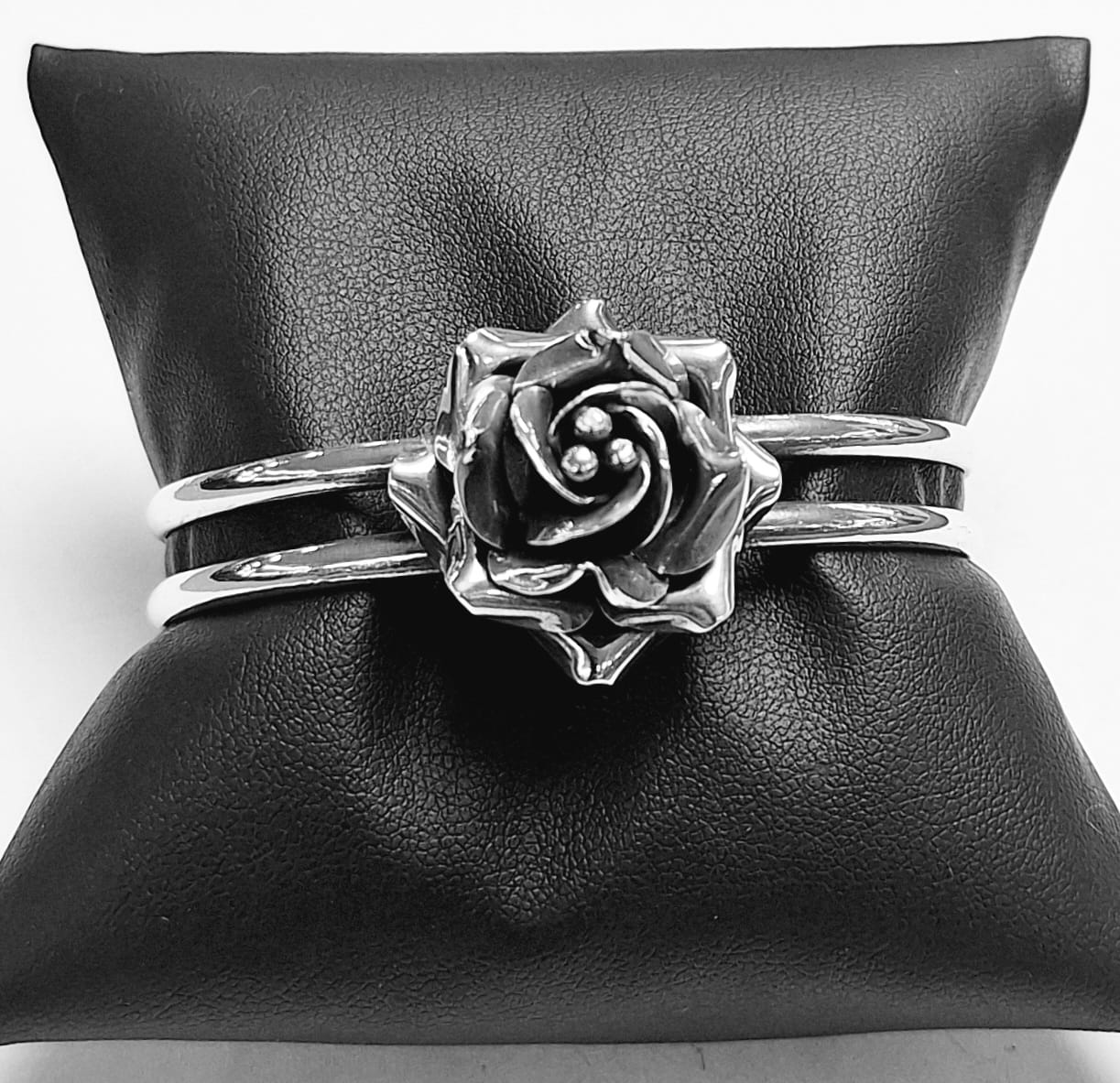 BRAZALETE ROSA EN PLATA LEY 925