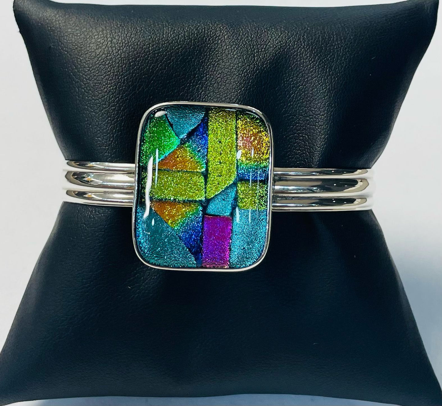 BRAZALETE CON DICROICO EN PLATA LEY 925