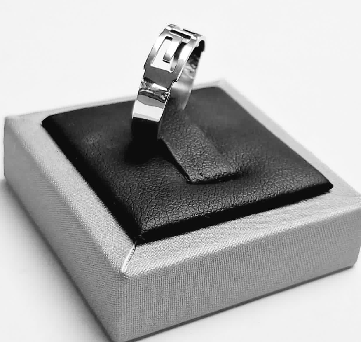 ANILLO GRECAS EN PLATA LEY 925