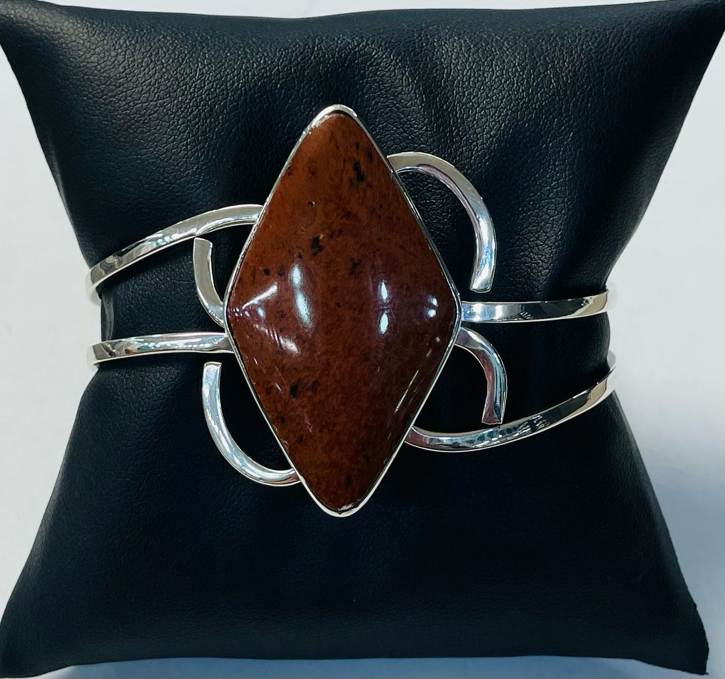 BRAZALETE CON VENTURINA EN PLATA LEY 925