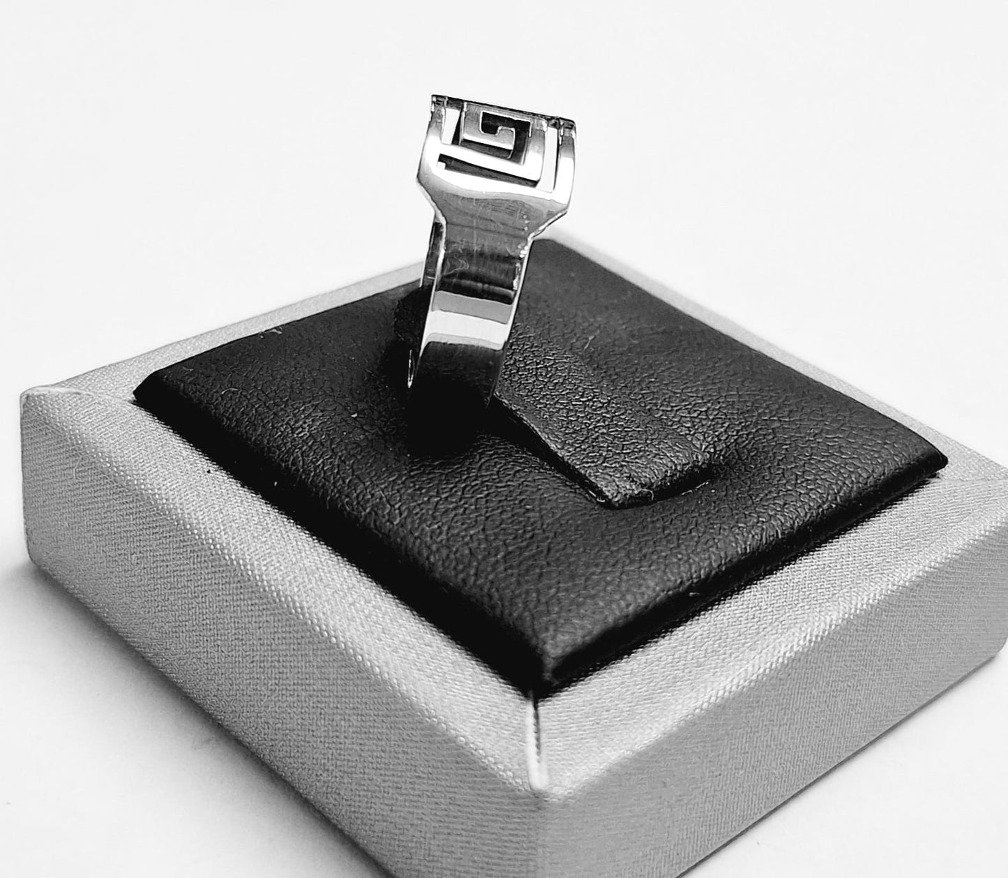 ANILLO GRECAS EN PLATA LEY 925