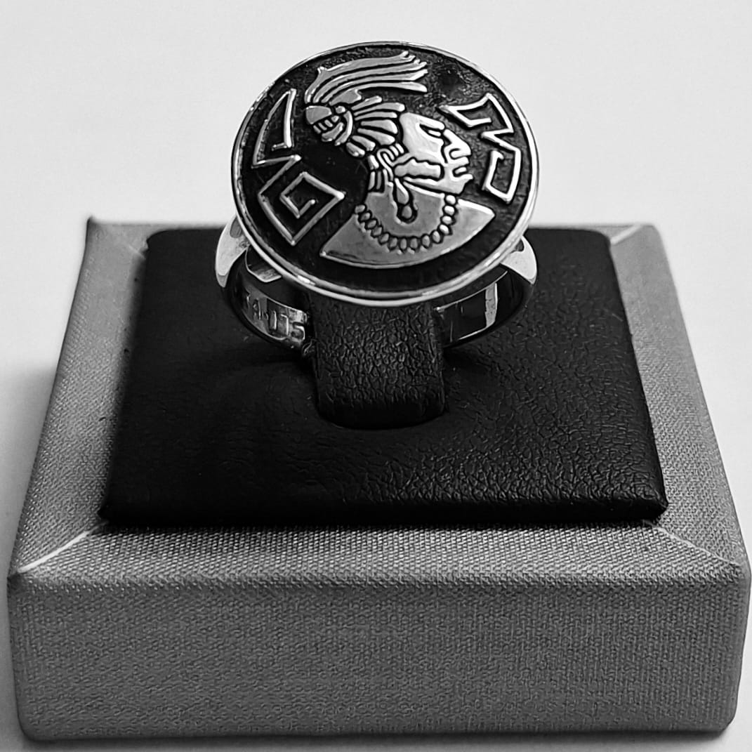 ANILLO CABEZA DE PALENQUE EN PLATA LEY 925