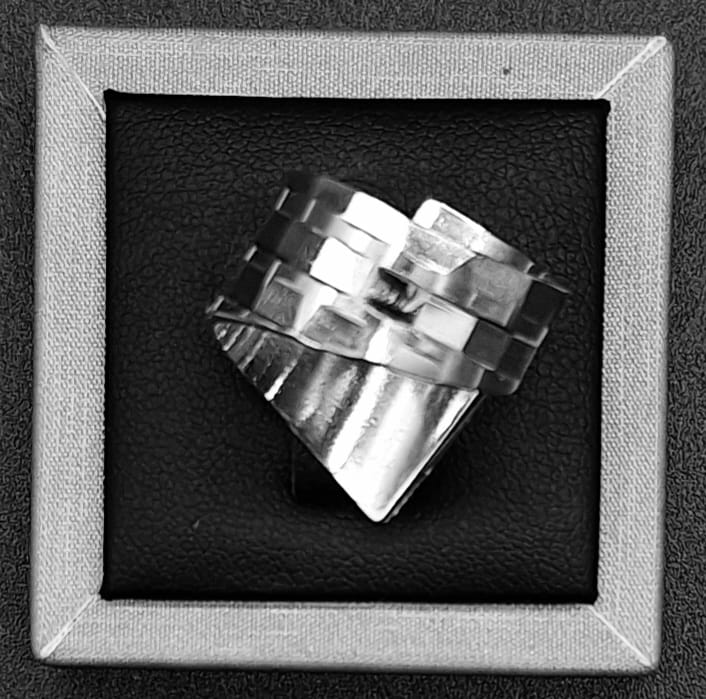 ANILLO DIAMANTA PLATA LEY 925