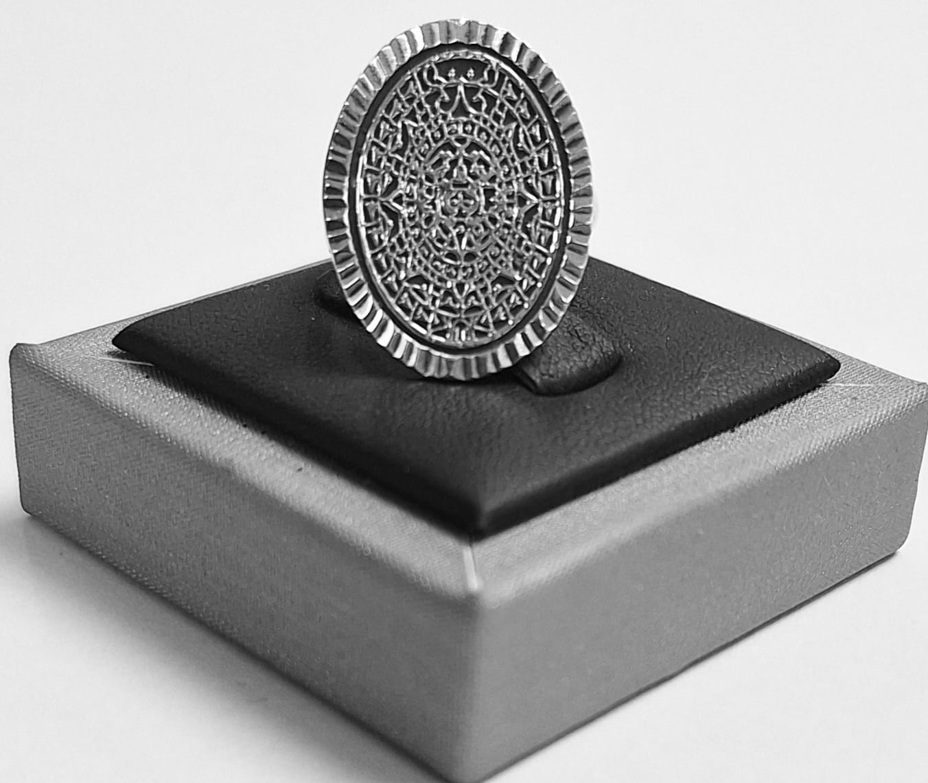 ANILLO CALENDARIO AZTECA EN PLATA LEY 925