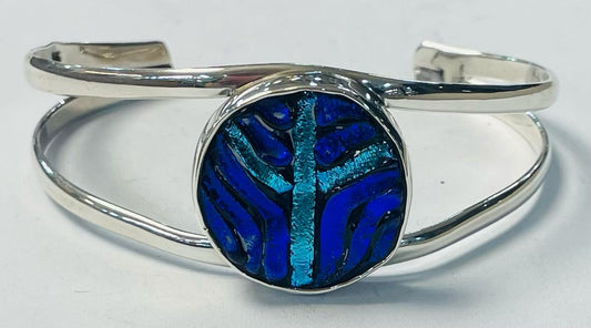BRAZALETE CON DICROICO EN PLATA ley 925