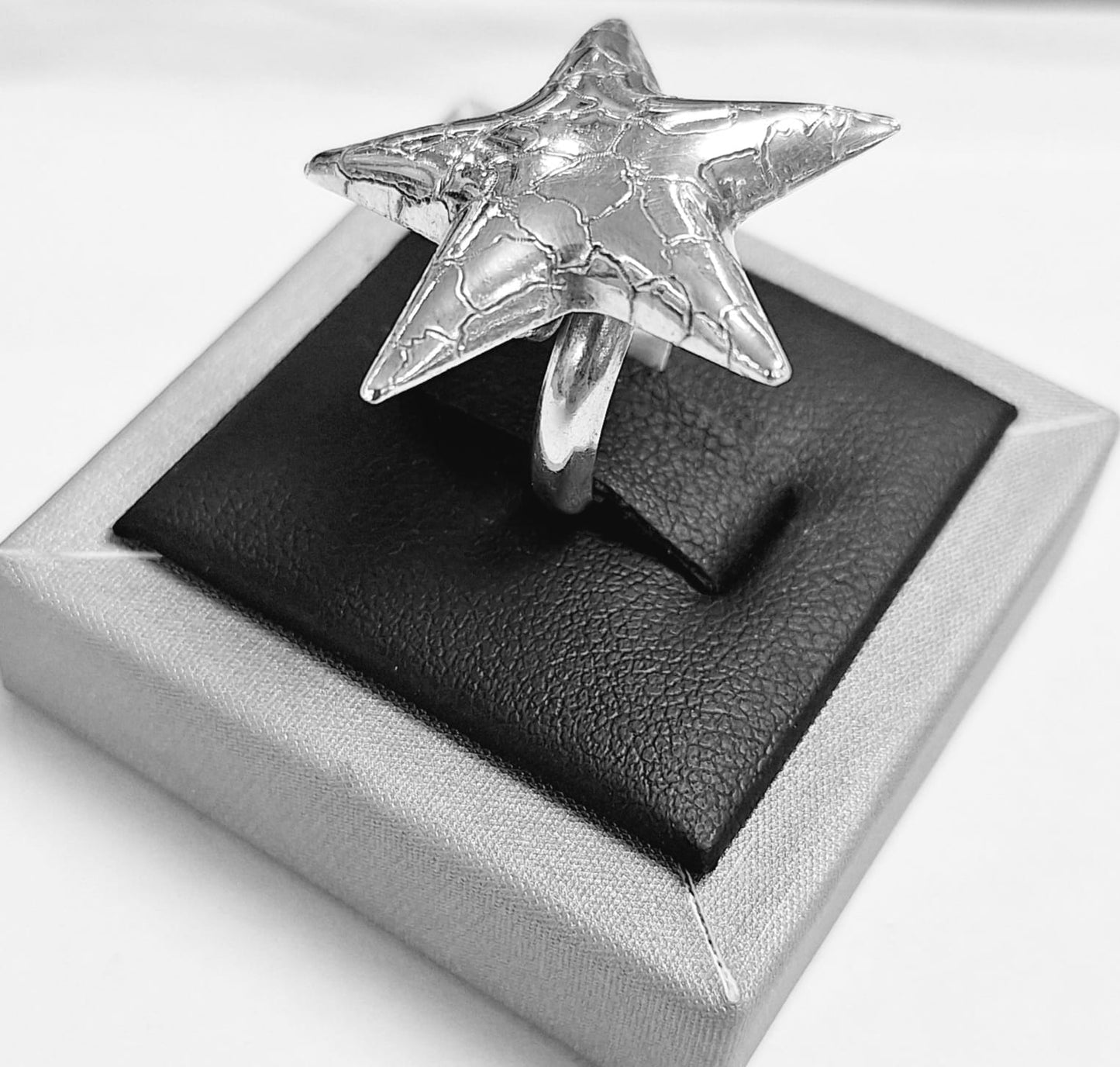 ANILLO ESTRELLA,  PLATA LEY 925