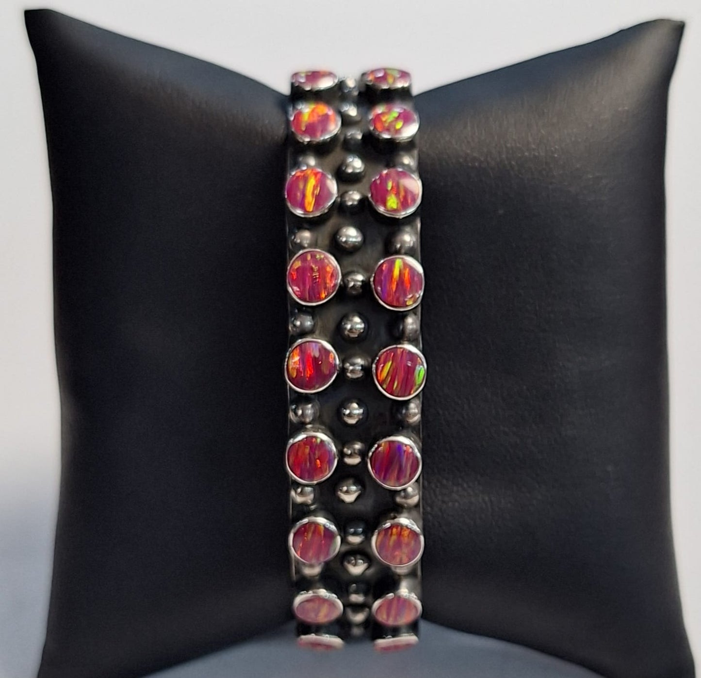 BRAZALETE CON OPALO EN PLATA  LEY 950