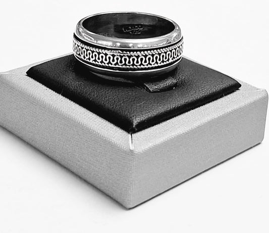 Anillo Anti Ansiedad en Plata Ley 925, vista frontal