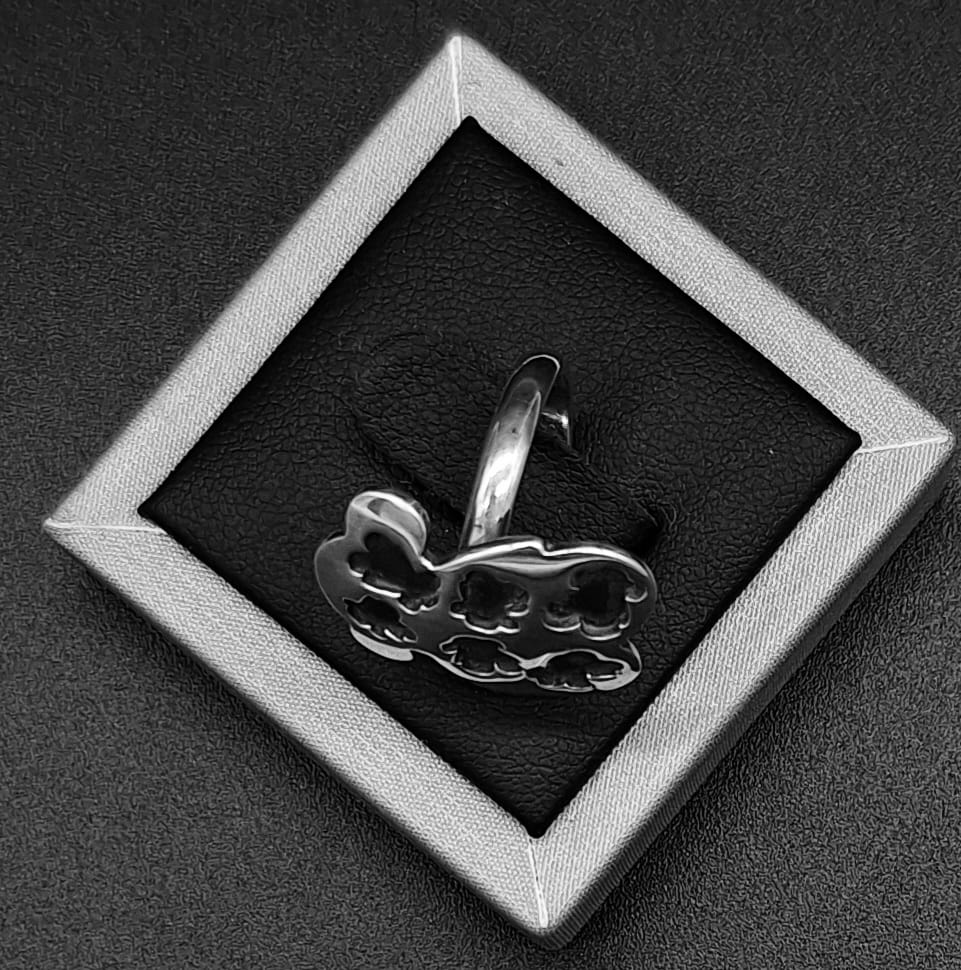 ANILLO PLATA LEY 925 , OSO