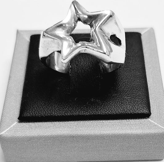 ANILLO ESTRELLA, PLATA LEY 925