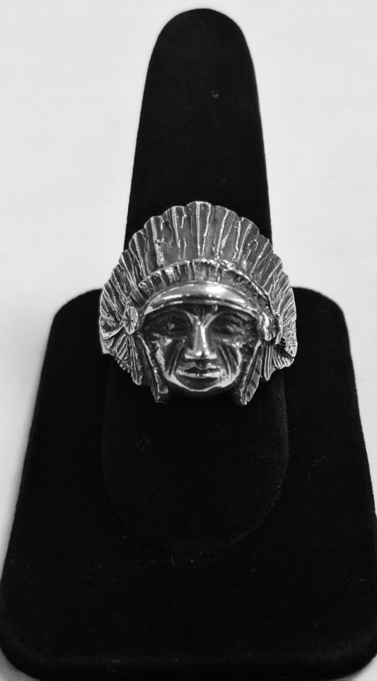 ANILLO INDIO EN PLATA LEY 925