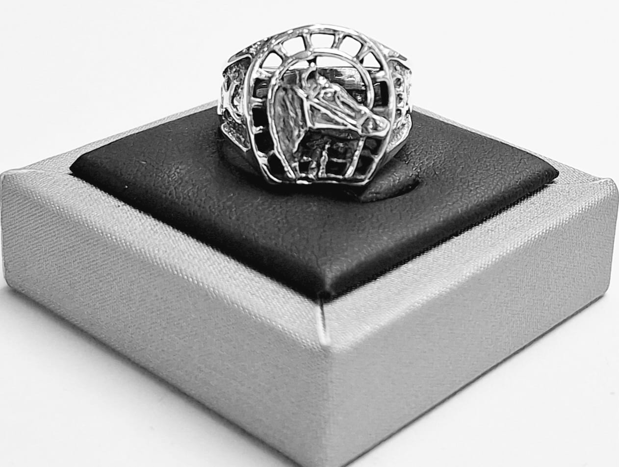 ANILLO DE HERRADURA  EN PLATA LEY 925
