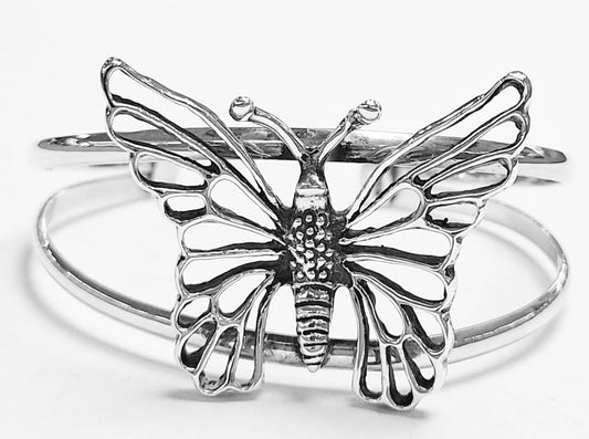 BRAZALETE  MARIPOSA EN PLATA LEY 925