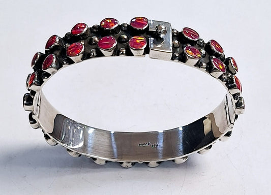 BRAZALETE CON OPALO EN PLATA  LEY 950