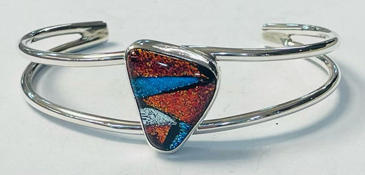 BRAZALETE CON DICROICO EN PLATA LEY 925