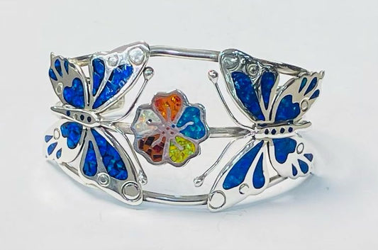 BRAZALETE CON OPALO  EN PLATA LEY 925