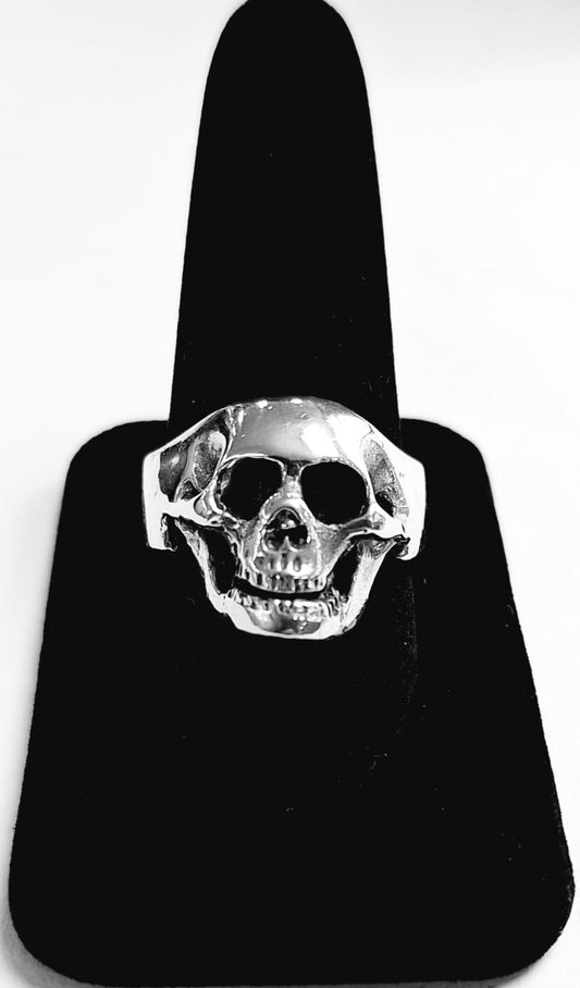 ANILLO CALAVERA EN PLATA LEY 925