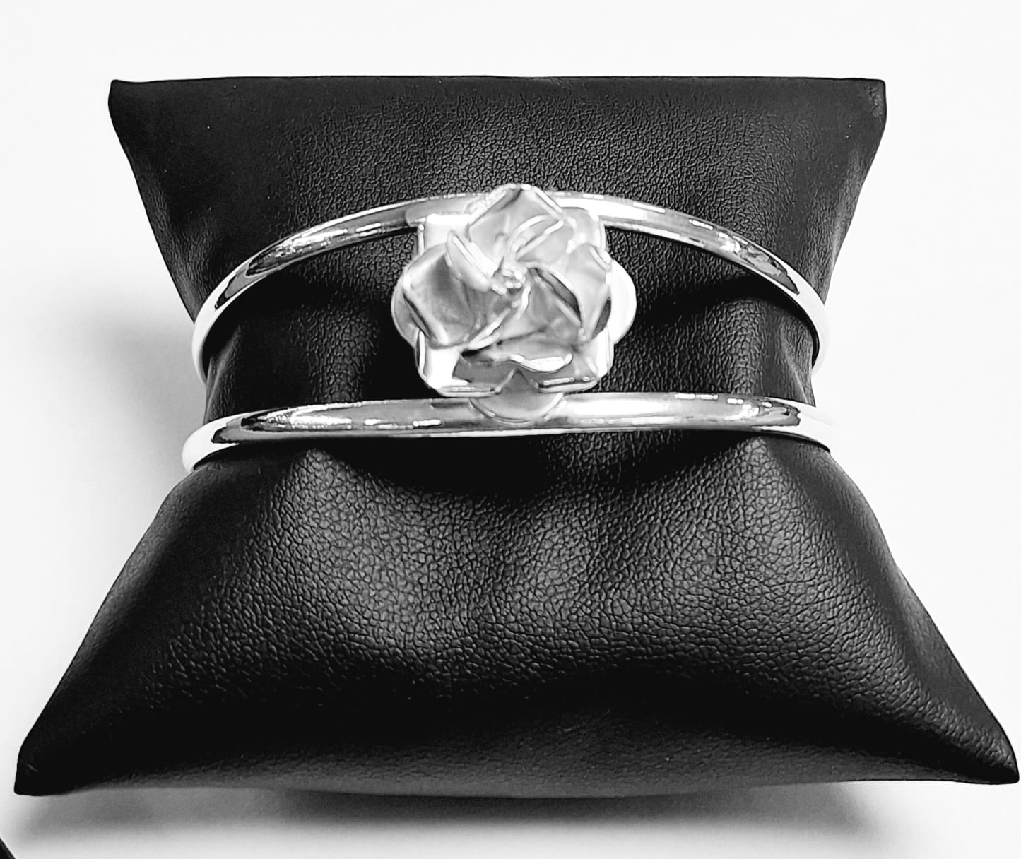 BRAZALETE  ROSA EN PLATA LEY 925