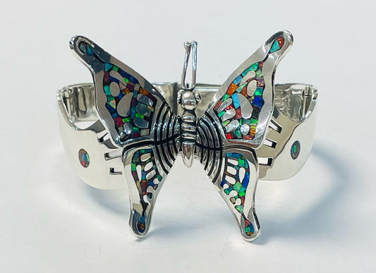 BRAZALETE CON OPALO EN PLATA LEY 925
